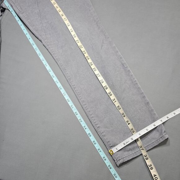 Gap 1969 Gray Always Skinny Jeans Stretch Muted Floral Denim Womens Size 33r Zip - Picture 8 of 9